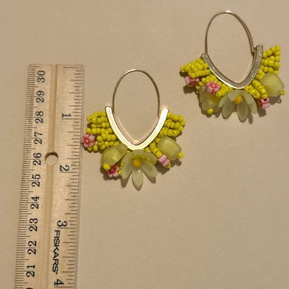 Boho hoop earrings N1237 - Picture 4 of 4